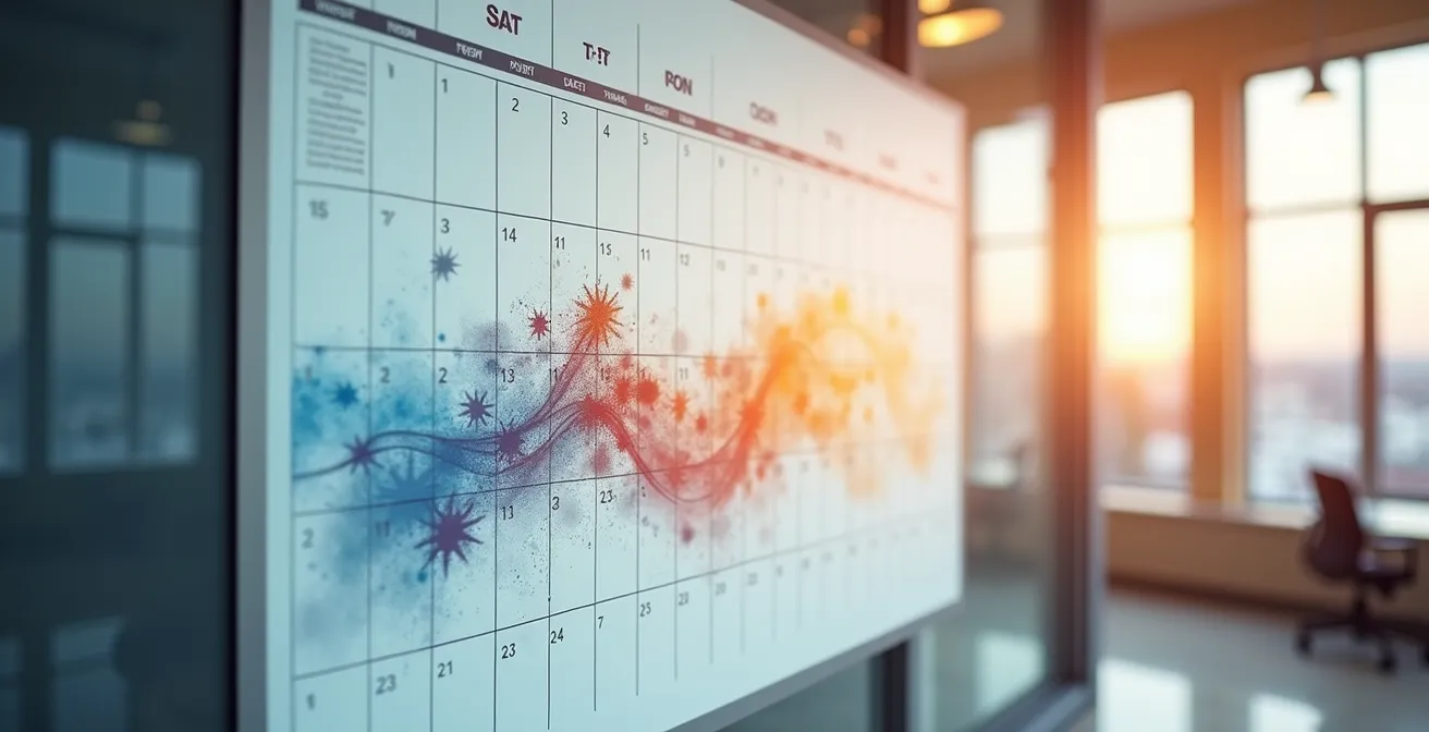 Visualisation graphique d'une baseline réseau avec variations saisonnières québécoises