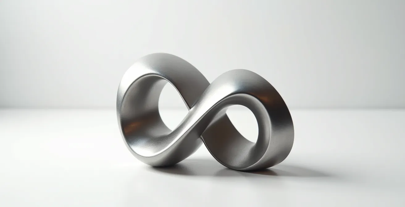 Comparaison côte à côte de marques similaires avec analyse visuelle et phonétique, symbolisée par deux sculptures métalliques aux formes proches mais distinctes.